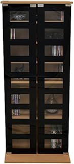 WATSONS MANHATTAN - Black Glass 344 CD / 128 DVD/Blu-ray/Media Storage Shelves