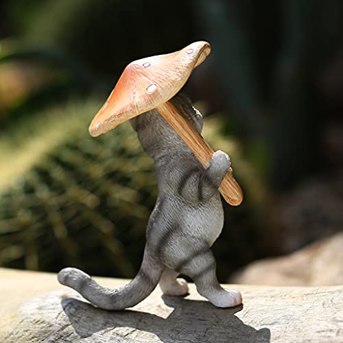 Cute Cat Garden Decoration, Creative Desktop Landscape, Homestay Villa Garden Decoration, Courtyard Kindergarten Decoration, Garden And Home Decoration ( Color : As Shown , Size : 10.8*3.5*9Cm ) #TOP4