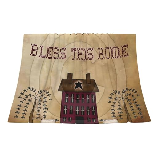 Primitive-Bless-This-Home-Willow-Saltbox-Blanket-Throw-Bedding-Room-Decor-Flannel-Blankets-for-Bed-Sofa Primitive Bless This Home Willow Saltbox Blanket Throw Bedding Room Decor Flannel Blankets for Bed Sofa