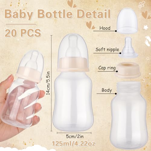Trelaco TRELACO-YNG-AHDTWGJKA982 Bottle Chug Baby Shower Game Sign 20 Pcs Baby Bottles Shower Favor Plastic Greenery Flowers Bear Elephant Butterfly Baby Gift Set thumb #2