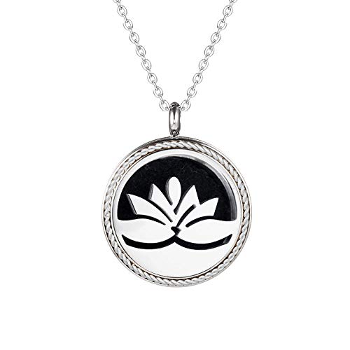 Preisvergleich Produktbild Aromatherapie-Anhänger Einzigartige Edelstahl Diffusor Anhänger Halskette Männer Frauen Ätherische Öle Aromatherapie Diffusor Parfüm Medaillon Diy Schmuck