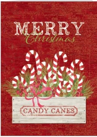 Photo 1 of Farmhouse Collection Box of 18 Christmas Cards w/Envelopes (Merry Christmas - Candy Canes)