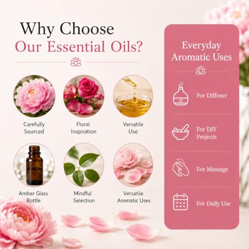 Image of BURIBURI Peony Rose Essential Oil Set for Diffuser & Skin 2x10ml