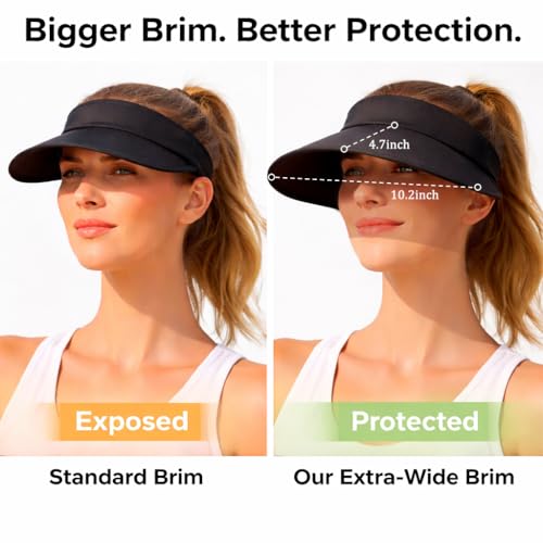 Visera para mujer con ala ancha y ventilación miniatura 3