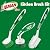 Libman 1567 Kitchen Scrub Brush Kit – 3 Brushes: Curved Kitchen Brush, Kitchen Brush with Scraper Edge, and All-Purpose Kitchen Brush, Green & White