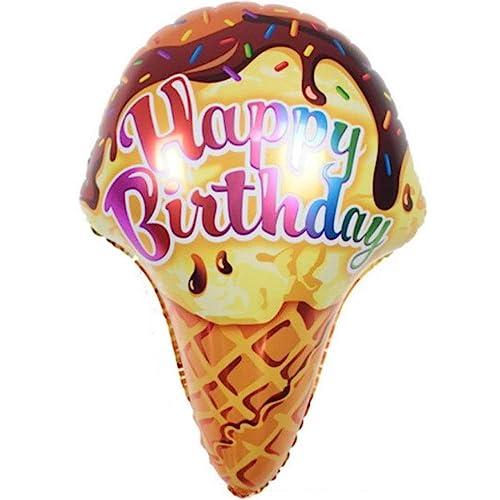 DIWULI Globo Helado - Happy Birthday Fiesta Dulces
