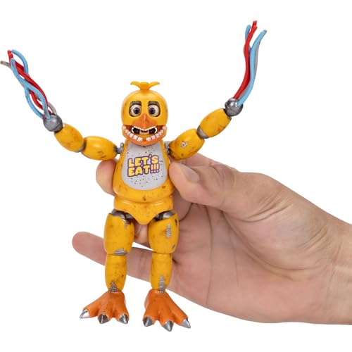 Jazwares Five Nights at Freddy’s Withered Chica Office Set - 5-Inch Articulated Figure with Jumpscare Feature, Glow-in-The-Dark Eyes, and Optical Diorama by Jazwares - Image 5