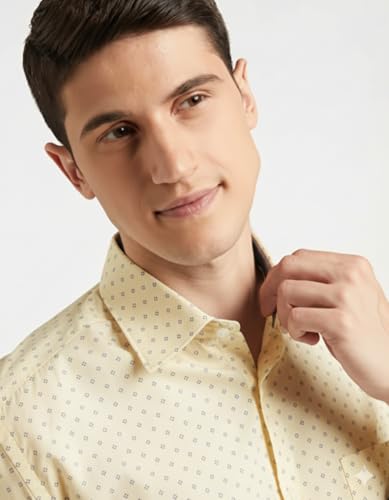 Image of Diverse Men's Cotton Printed Full Sleeve Regular Formal Shirt