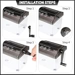 A4 Déchiqueteuse manuelle - Portable noir Mini Capacité du broyeur à papier 3L pour A4 Fichiers Documents Outil de coupe droite Accueil Bureau fournitures de bureau WD23BK