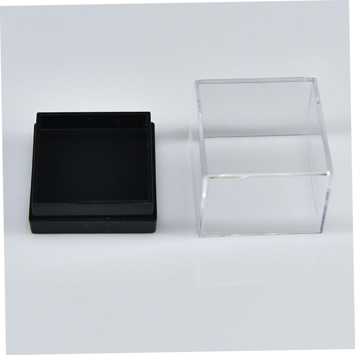 12pcs Rough Stone Display Case Plastic Jewelry Container Sample Holder Square Display Box Specimen Collection Box Sample Holder
