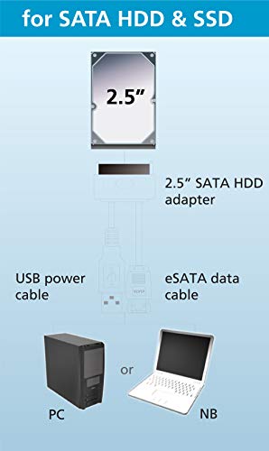 Akasa cable eSATA para disco SATA HDD y SSD 40 cm miniatura 7