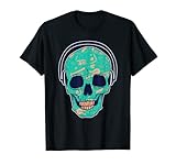 Auriculares de calavera, diseño de esqueleto Camiseta