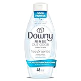 Downy Free & Gentle Rinse Laundry Odor Remover, Scent Free, 48 FL OZ, Gentle on skin, No dyes or heavy perfumes, Fabric Softener and Laundry Odor Removal Rinse