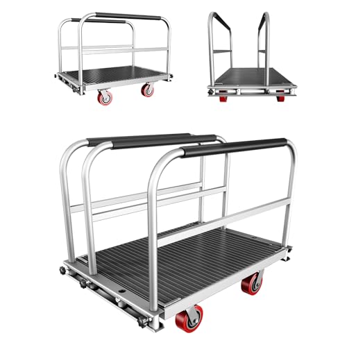 2IN1 Heavy Duty Platform Cart with Rubber Mat