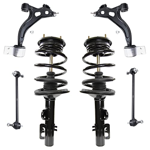 Image of Detroit Axle - 6pc AWD Front Struts Lower Control Arms Sway Bar Links Replacement for 2005 2006 2007 Ford Five Hundred Mercury Montego