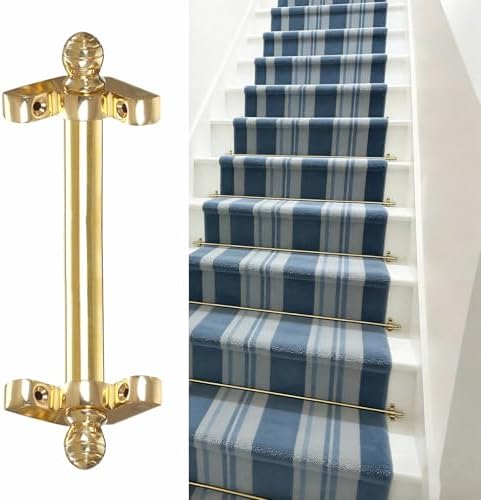Premium Metal Stair Runner Rods Set, Adjustable 20-44in Rug Rods for Stair Carpet, Indoor/Outdoor Use (13pcs, 28in Length) - Durable & Easy Installation