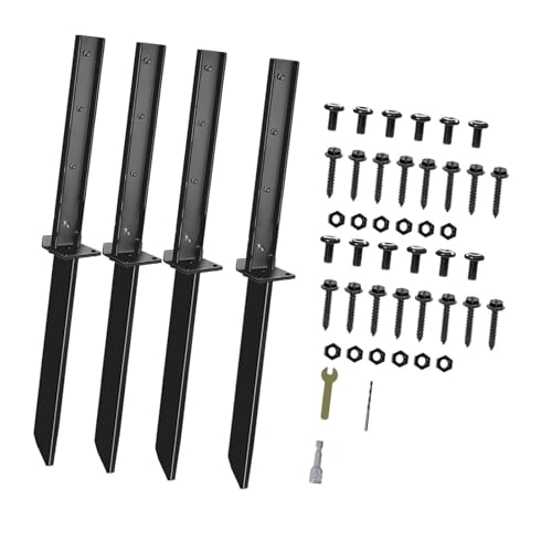 Colcolo Recence Post Anchor Repair Kit di Ancoraggio di Ancoraggio a Terra Fixer Addensato Installazione Easy Installazione Post di Supporto Post di Supporto, 4 Kit di Riparazione