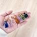 Jarvials 2ml Very Mini Rectangle Glass Color Bottles With Cork Colored Glass Bottles with Cork Stoppers Mix 7 Colors