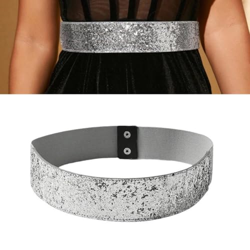 Girls Trendy Waist Belt Glittering Corset Costume Underbust Sparkling Waist Body Jewelry for Party Jeans Belt Trendy Cha2