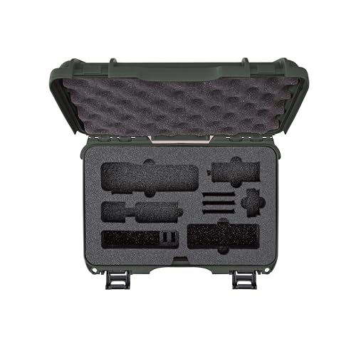 Image of Nanuk 909 Waterproof Hard Case with Custom Foam Insert for DJI Osmo Pocket 3 Camera - Olive
