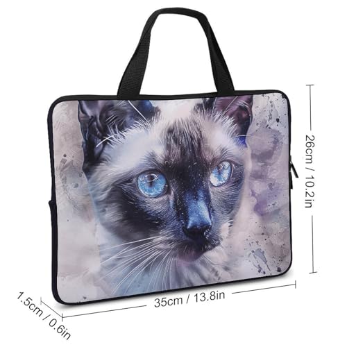 Bolso bandolera para laptop de 13 pulgadas diseño gato miniatura 3