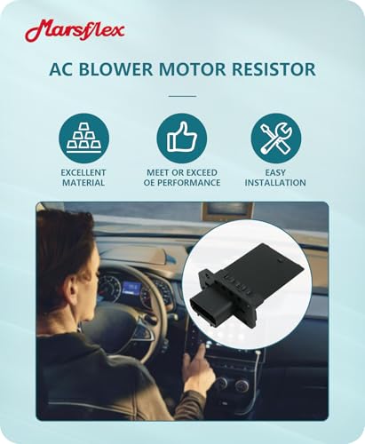 Image of Marsflex Blower Motor Resistor 973-444 2008 2009 2010 2011 2012 for Ford F150 Expedition Fiesta Freestyle Mustang, for Lincoln & Mercury, Blower Resistor 3F2Z18591AA YH1715 for Manual AC Control