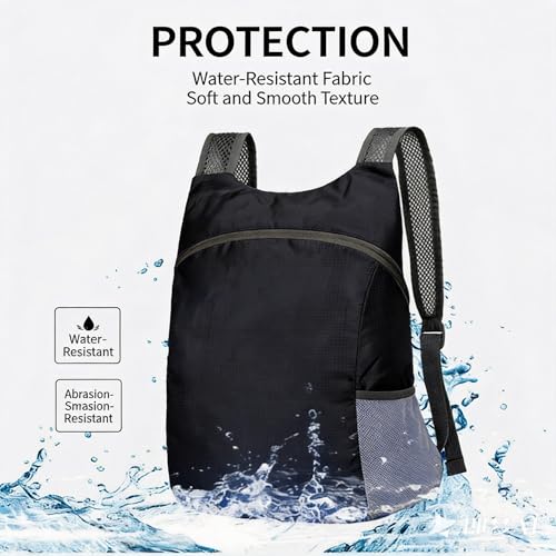 Mochila ligera plegable para senderismo y camping gris miniatura 3
