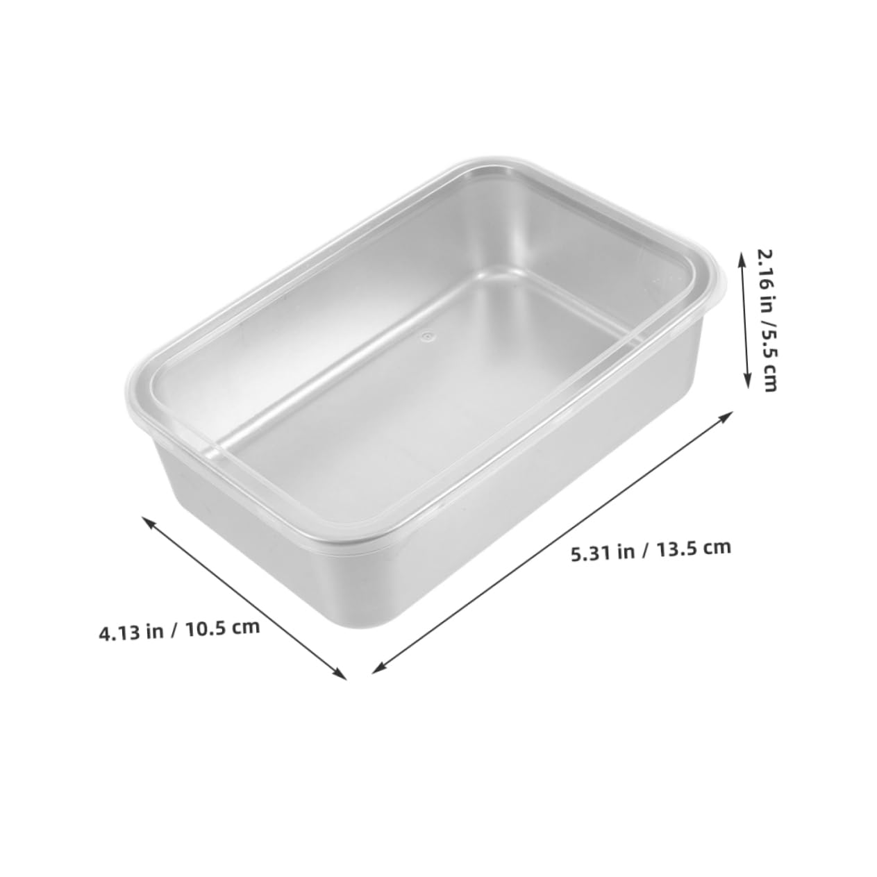 AUTSUPPL Stainless Steel Covered Lasagna Pan with Transparent Lid Deep Baking Dish for Tiramisu Steel Bakeware for Weddings Picnics and Parties Easy Storage