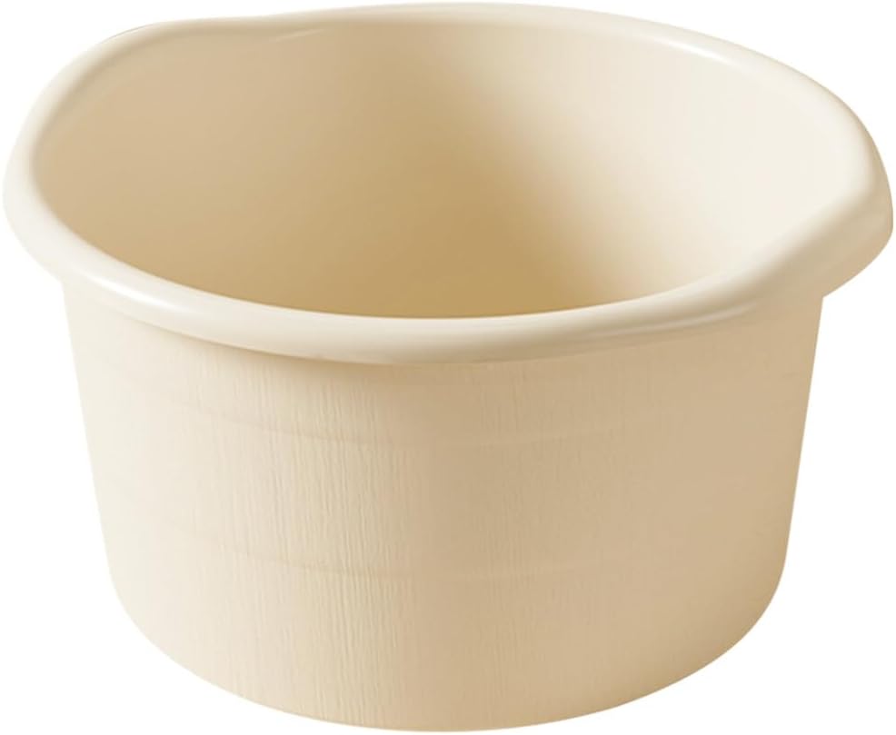 ARTIBETTER Foot Bath Basin Foot Soak Tub Plastic Foot Bucket Spa Wash Bucket Foot Massage Laundry Basket for Soaking Foot Toe Nails Ankles Pedicure Beige