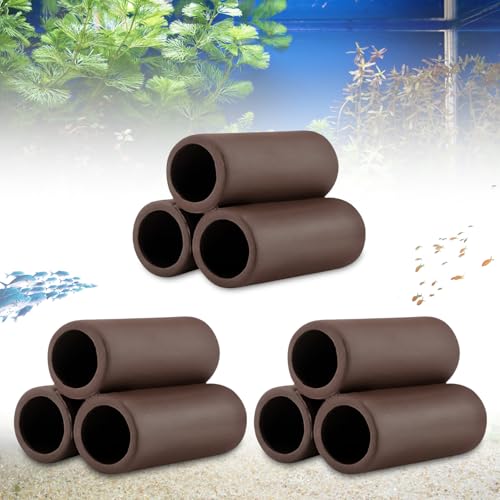BAIFULAI Escondite de cerámica, 3 piezas de acuario, accesorios para tanques de peces, decoración de acuario, camarones de camarones, escondite de camarones, cueva de cerámica para tanque de peces