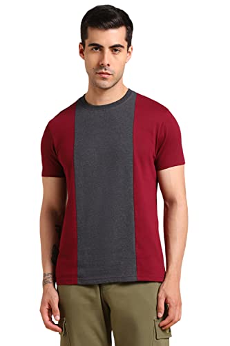 Image of Dennis Lingo Men's Cotton Slim Fit Solid Round Neck T-Shirt