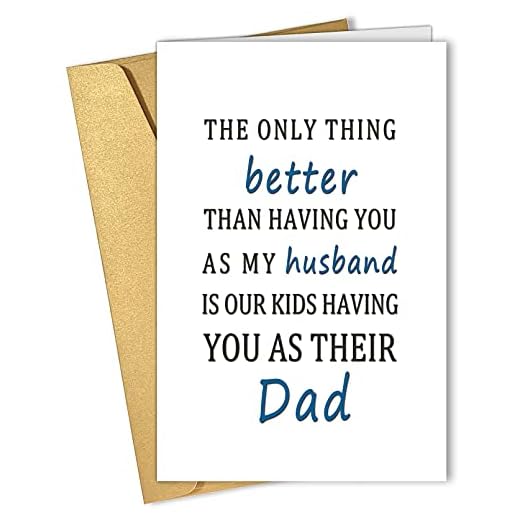 Romantic Father's Day Card for Husband, Great Gift for Father's Day, Lovely Card from Her