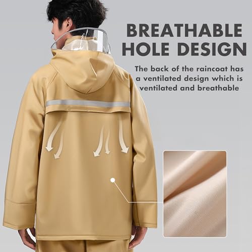 Conjunto impermeable transpirable con chaqueta y pantalón para hombre y mujer miniatura 5