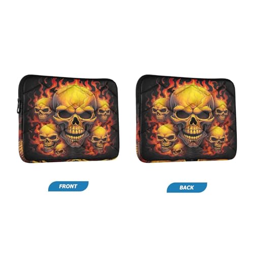 Funda para portátil 13-14 pulgadas con diseño calavera miniatura 2