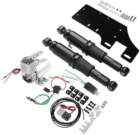 XFMT Motorcycle Adjustable Rear Air Ride Suspension Kit Shock Absorber For Harley Touring Road King Street Glide Road Glide Electra Glide 1994-2025