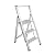Sorfey Premium 3 Step Modern Aluminum Ladder. Lightweight,-Ultra Slim Profile, Anti Slip Steps, Sturdy-Portable for Home, Office, Kitchen, Photography Use, Aluminum Finish