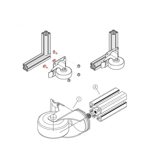 Roue multidirectionnelle 3 pouces M12 en acier robuste et double roulement silencieux - 5