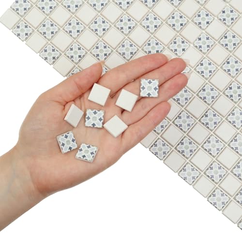 Review de Azulejos para casa los mejores 10. 27 piso de casa de muñecas, azulejos en miniatura para modelos de casas de muñecas y dioramas, piso moderno de tablero de ajedrez para casa de muñecas, azulejos pequeños cuadrados...