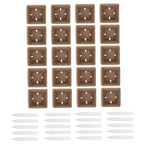 HANABASS Pots De Fleurs Biodégradables pour Plantes Petits Pots De Plantation Papier Recyclé De Démarrage pour Jardin