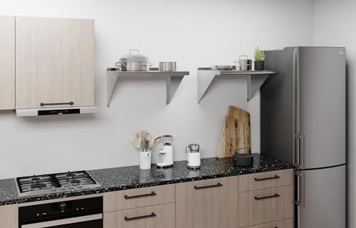 Image of AmGood 24 inch Long X 18 inch Deep Stainless Steel Wall Shelf | NSF Certified | Appliance & Equipment Metal Shelving | Kitchen, Restaurant, Garage, Laundry, Utility Room