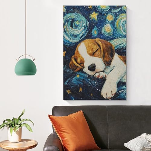 Lienzo de Beagle para amantes de los animales y decoracion afectiva 4