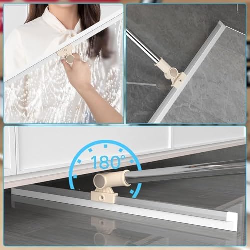 Image of Magic Bathroom Broom 50-Inch Rotating Floor Squeegee, Heavy Duty Bathroom Wiper with 180-Degree Swivel Head,Multifunctional Magic Broom Floor Squeegee with Long Handle (Magic)