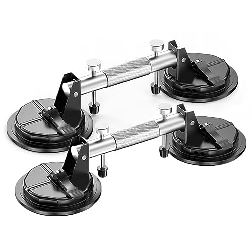 Fijador de costuras, Colocador de costuras con ventosa de vacío de aluminio, colocador de costuras sin costuras, colocador de costuras de mesa for nivelación horizontal y vertical(2PCS)