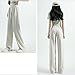 PNZLZIA Figure-Flattering Versatile High-Waisted Wide Leg Trousers,Women's Ice Silk Casual Loose Fit Straight Long Pants (Gray,Small)