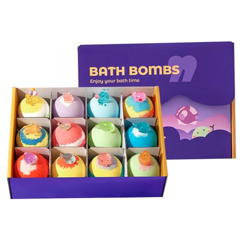 Bombes de bain pour enfants avec surprise figurines lumineuses lot de 12