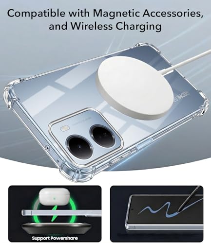 Image of Jkobi Shockproof Crystal-Clear Back Cover for Redmi 15A 5G (Magsafe Wireless Support | Drop & Camera Protection | Hard Polycarbonate)