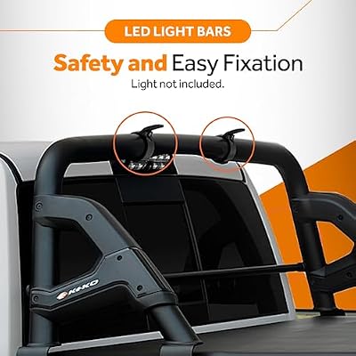 KEKO - LED Light Bar Mount Brackets - 2 Pack - Carbon Steel - Black - Wall Mount
