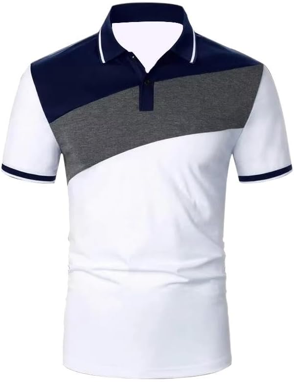 Men's Print Golf Shirt Short Sleeve Summer Work Tennis Tee Shirt