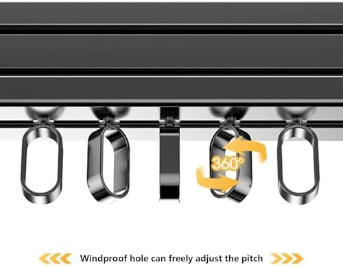 Clothes Drying Rack Wall Mount, Foldable Laundry Drying Rack with 180° Swivel Hidden Towel Bar, Bi-Fold Wall Mounted Drying Racks for Laundry, Bathroom, Utility Room, Be