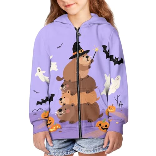 AFPANQZ Kids Girls Full Zip Hoodie Sweatshirt Jackets with Pockets Long Sleeve Casual Coat Top 6-16 Years4